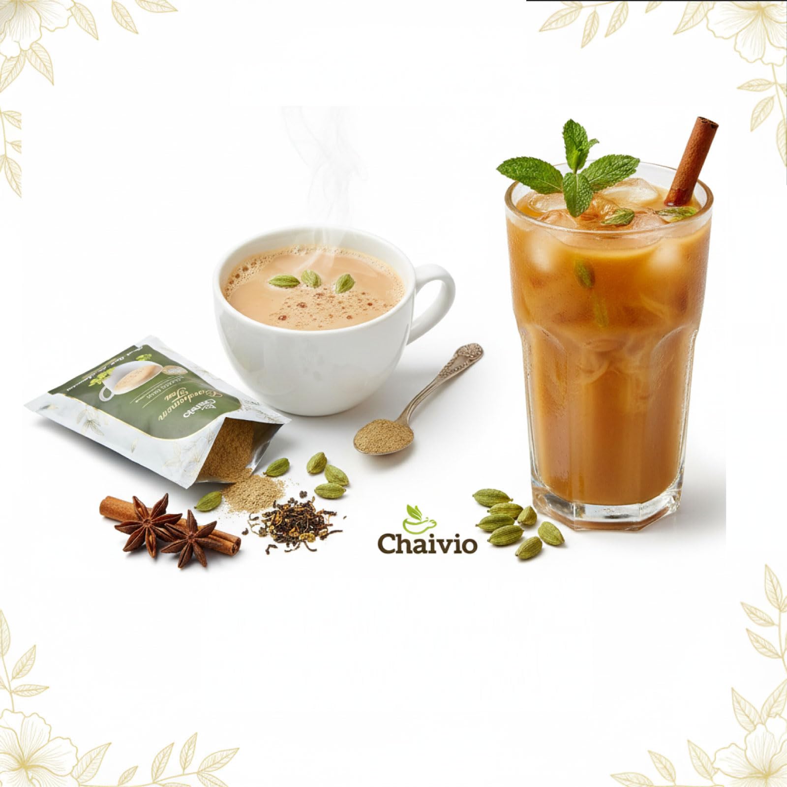 Chaivio Coffee, Authentic Filter Coffee Instant Premix, Unsweetened Instant Coffee Premix, Chicory, 100% Pure and Natural, No Preservatives, Mood booster (1 lb)